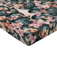 thumbnail image 4 of Ambesonne Cactus Flowers Fitted Sheet, Modern Desert Floral, Full Size, Dark Teal Pale Pink, 4 of 5