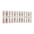 thumbnail image 5 of 24pcs Press on Nails Long Square Acrylic Autumn Winter Nails Floral Designs on Nails Manicure For Fashion Women, 5 of 8