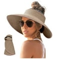 thumbnail image 2 of VNKIDY Comfortable Women Hats Womens Sunshade Hat Casual Open Tops Big Sunscreen Sun Hat No Tops Foldable Hat Solid Color Summer Autumn, 2 of 4