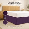 thumbnail image 6 of Utopia Bedding Twin Bed Skirt - Soft Quadruple Pleated Ruffle - Easy Fit with 15 Inch Tailored Drop - Hotel Quality, Shrinkage and Fade Resistant (Twin, Purple), 6 of 6