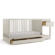Graco Teddi 5-in-1 Convertible Baby Crib and Changer with Drawer, Frosted Oat
