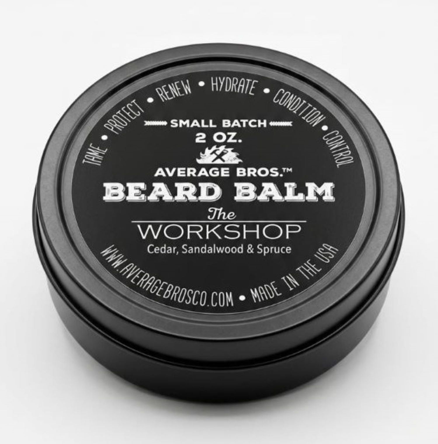 Average Bros Workshop Cedar Sandalwood Spruce Beard Balm, 2oz