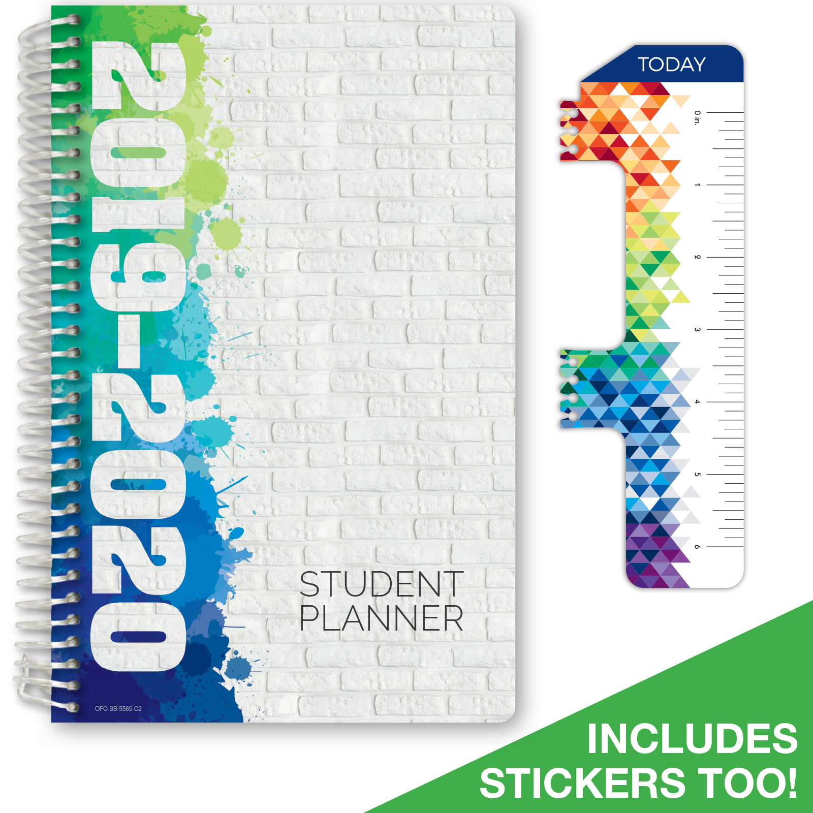 Mini Hardback Patterned Student Planner for 2020 Painted 