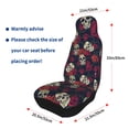 thumbnail image 4 of Yiaed Roses Skulls Print Car Seat Covers,Universal Auto Seats Protector Fits for Car,SUV Sedan,Truck,Automotive Seat Covers & Accessories(Two packs), 4 of 7