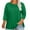 Green, variant on Otntypg Womens Plus Size 3/4 Length Sleeve Tops Summer Boat Neck Loose Fit Crew Neck Baggy Tee Shirts Trendy Oversized Basic Tunic Blouse Khaki L