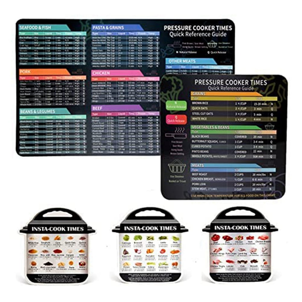 Ieegkit 5 Pack Instant Cheat Sheet,Pressure Cooker