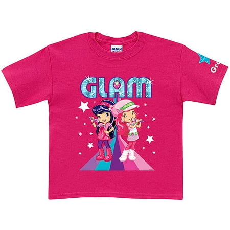 Strawberry Shortcake New Shirts - Personalized Strawberry Shortcake and Cherry Jam Glam Hot Pink Toddler Girls' T-Shirt