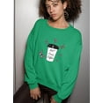 thumbnail image 2 of But First Coffee Butterflies Sweatshirt Women -Image by Shutterstock, Female 5X-Large, 2 of 4