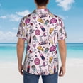 thumbnail image 4 of Bingfone Men's Short Sleeve Button Down Shirts Hawaiian Wine Printed Beach Shirt, 4 of 7