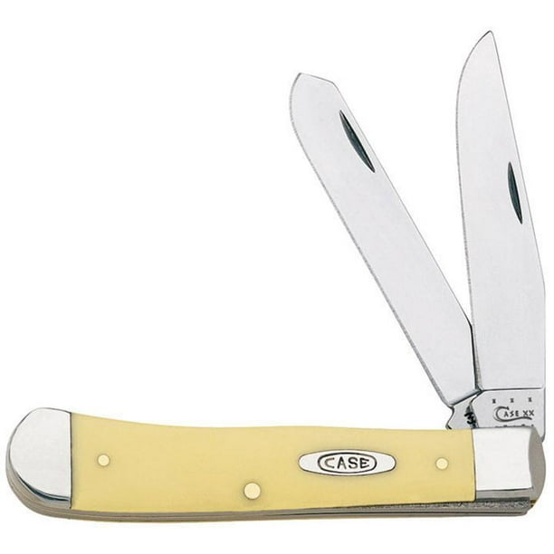 Case 2 Blade Pocket Knife Yellow, Highly Durable, Extremely Sharp