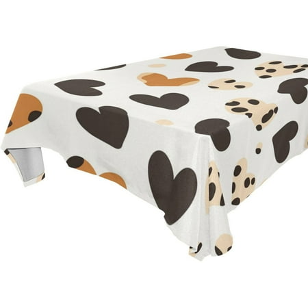 

Vzayy Premium Polyester Square Tablecloth Set 54-120 Inch Cute Leopard Print