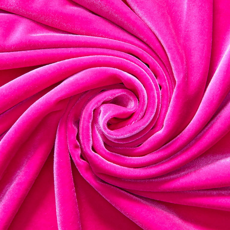  Stretch Velvet Fabric 60'' Wide by The Yard for Sewing Apparel  Costumes Craft (1 Yard, Magenta)