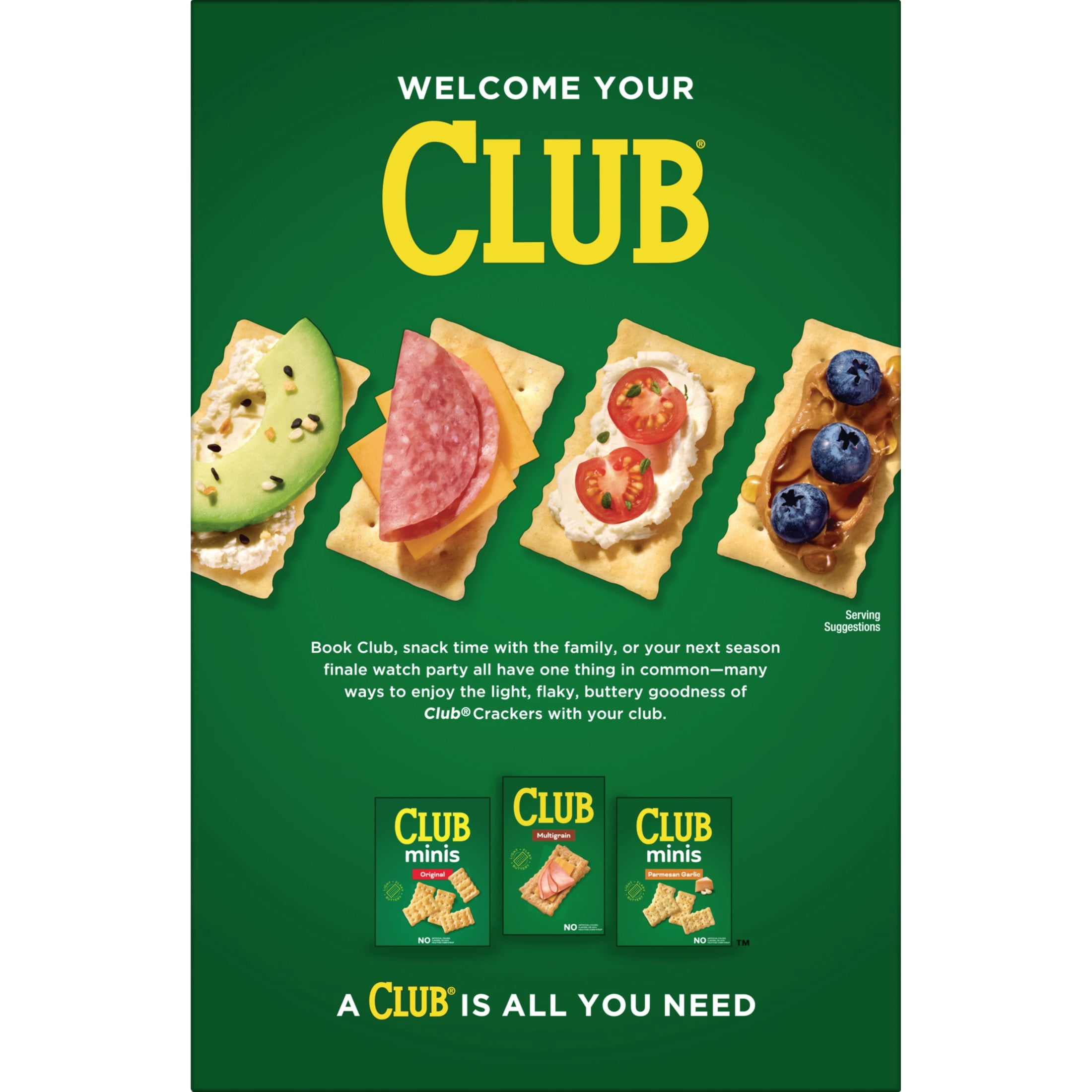 Club Snack Stacks Original Crackers, Lunch Snacks, 6 Count