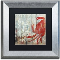 Trademark Fine Art "Restaurant Seafood II" Canvas Art by Color Bakery Black Matte, Silver Frame
