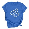 thumbnail image 5 of Womens Valentine's Day T-Shirt Blue Heart Graphic Tee | Soft Stretch Relaxed Fit Casual Top | Gift for Her, Galentine's Shirt S-4XL,Size M, 5 of 7