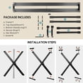 thumbnail image 3 of IGUOHAO Keyboard Stand Double Braced X Style Adjustable Digital Piano Keyboard Stand with Locking Straps for 61 76 88 Keys, 3 of 7