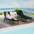 thumbnail image 2 of XXLYY Chaise Lounge Cushions Outdoor, Water-Resistant Patio Lounge Chair Cushion with Ties and Pillows, 3'' High-Density Foam Lounge Replacement Cushion for Lawn Pool, 2 of 6