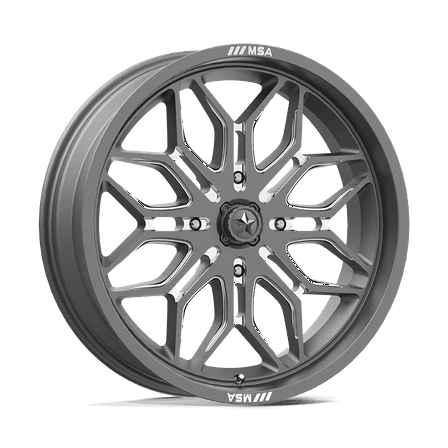 MSA Offroad Wheels Cast Aluminum Rim MA47 22X7 4X156 GNMTL-MILL 10MM, MA047AX22704410