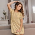 thumbnail image 3 of Easygdp taco tortilla Camisón de manga corta para mujer, informal, estampado, 3 of 6