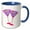 Blue/White, variant on 3drose, Purple Polka Dot Martini Glasses, 11oz Two-tone Black Mug