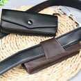 thumbnail image 3 of VONKY Retro Glasses with Two Color Box Storage Buckle Retro Box Stitching Dark coffee color, 3 of 6