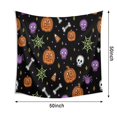 thumbnail image 7 of Happy Halloween Tapestries Table Covers Pumpkin Spooky Tapestries for Halloween Background Indoor Outdoor (50x50 in), 7 of 7