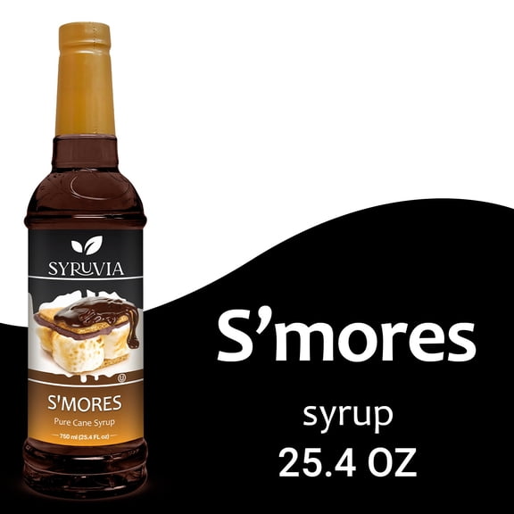 Syruvia S'mores Syrup Pure Cane Coffee Flavoring Syrup, 25.4 fl Oz