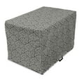 thumbnail image 1 of Geometric Dog Crate Cover, Cubic Forms with Inner Abstract Stripes Modern Mosaic Design, Easy to Use Pet Kennel Cover Small Dogs Puppies Kittens, 7 Sizes, Charcoal Grey and Ivory, by Ambesonne, 1 of 6