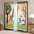thumbnail image 2 of Manfei Cute Elephant Giraffe Lion Boy Girl Curtains Pack of 2 (42x84 Each),Cartoon Animal Curtains Blackout,Woodland Animal Bedroom Curtains,Microfiber Bedroom Decor, 2 of 6