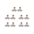 thumbnail image 2 of 5 piezas de aretes de circón para niñas hermosas, accesorio de moda, aretes pequeños, regalo de festival, vestido femenino, adorno blanco S Ropa, zapatos y accesorios Miscelánea Oro rosa XS, 2 of 6