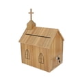 thumbnail image 2 of FixtureDisplays® Church Steeple Box Collection Box Tithing Donation Box Fundraising Charity Box With Cross 21397-C, 2 of 6