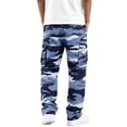thumbnail image 4 of TOMVIGX Mens Hiking Camo Cargo Pants Athletic Drawstring Sweatpants Elastic Waist Straight Leg Trousers Casual Baggy Work Pants, 4 of 4