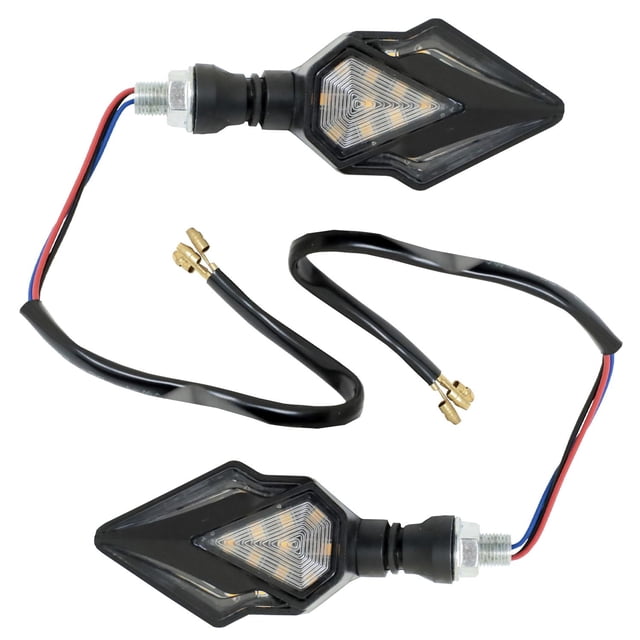 DIRECCIONAL DELANTERA/TRASERA DIAMANTE SECUENCIAL CON LUZ CUARTO AMBAR LED SET 12V