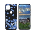 thumbnail image 1 of Compatible with Moto One 5G Ace Phone Case, Blue-Flowers-3 Case Men Women, Flexible Silicone Shockproof Case for Moto One 5G Ace, 1 of 1