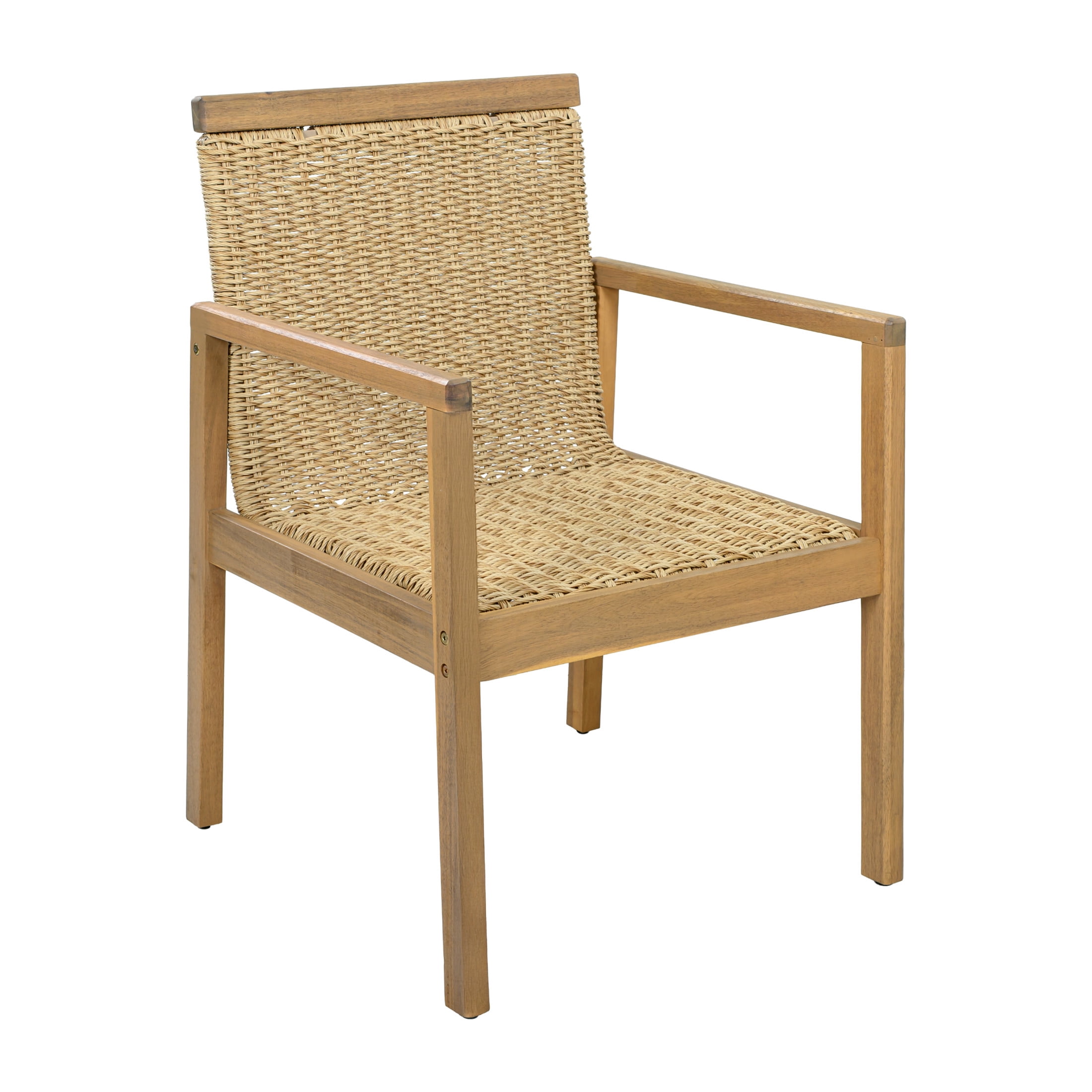 Christopher Knight Home 7-Piece Coastal Outdoor Wood Dining Set, Teak Oval Table and Light Teak Wicker Chairs
