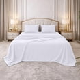thumbnail image 4 of Dan River Bed Sheet Set Queen 4 Piece White Breathable Soft Cotton Jersey Sheets with Deep Pockets, Unisex, 4 of 11