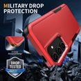 thumbnail image 2 of KOMI for Samsung Galaxy S25 Ultra Case with HD Screen Protector, 10 FT Military Grade Drop Protection, Anti-Slip Phone Case, Red, 2 of 5