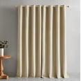 thumbnail image 2 of Lush Decor Meena Slub 100% Blackout Window Curtain Panels Pair 52" W X 84" L Neutral - Blackout Curtains - Drapes - Brown Curtains - Modern Décor, 2 of 9
