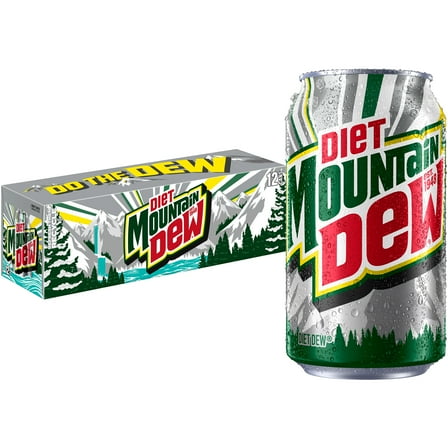 Diet Mountain Dew Citrus Soda Pop, 12 fl oz, 12 Pack Cans
