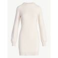 thumbnail image 5 of Scoop Women's Saddle Sweater Dress with Long Sleeves, Sizes XS-XXL, 5 of 5