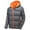 Gray, variant on Honeeladyy Men's Waterproof Winter Outerwear Thicken Warm Hooded Zipper Jacket with Pockets Orange S