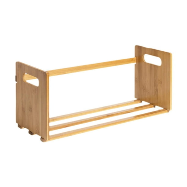 Estantería de Escritorio Organizador de Mesa Librero Pequeño Estante para Libros de Madera con Diseño Sencillo Adecuado para Oficina Hogar Y Sala de,Madera,50cmx19cmx21cm