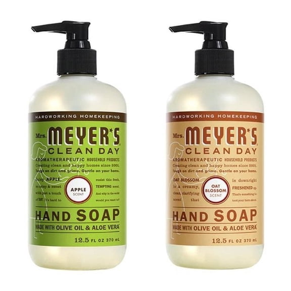 Mrs. Meyer's Liquid Hand Soap Variety, 1 Apple, 1 Oat Blossom Hand Soap, 1 CT Variety Pack