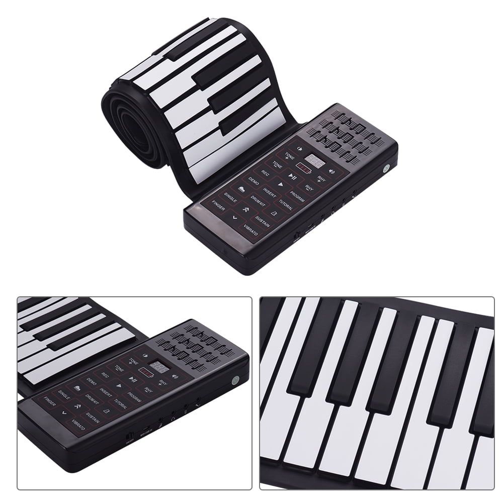Multifunction Portable Electric 61 Keys Hand Roll Up Piano Flexible