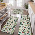 thumbnail image 2 of Green and Red Christmas Holly Pattern Kitchen Rugs Sets Of 3,Kitchen Runner Rugs Non Skid Washable,Decorative Kitchen Floor Mats for Kitchen,Sink,Laundry,17"x30"+ 17"x47" + 17"x59", 2 of 6