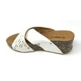 thumbnail image 3 of Victoria K Women's Laser Cut Out With Cross Over Strap Cork Wedge Sandals, 3 of 5