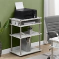 thumbnail image 4 of Designs2Go No-Tools Printer Stand with Shelves in White Faux Marble Wood Finish, 4 of 11