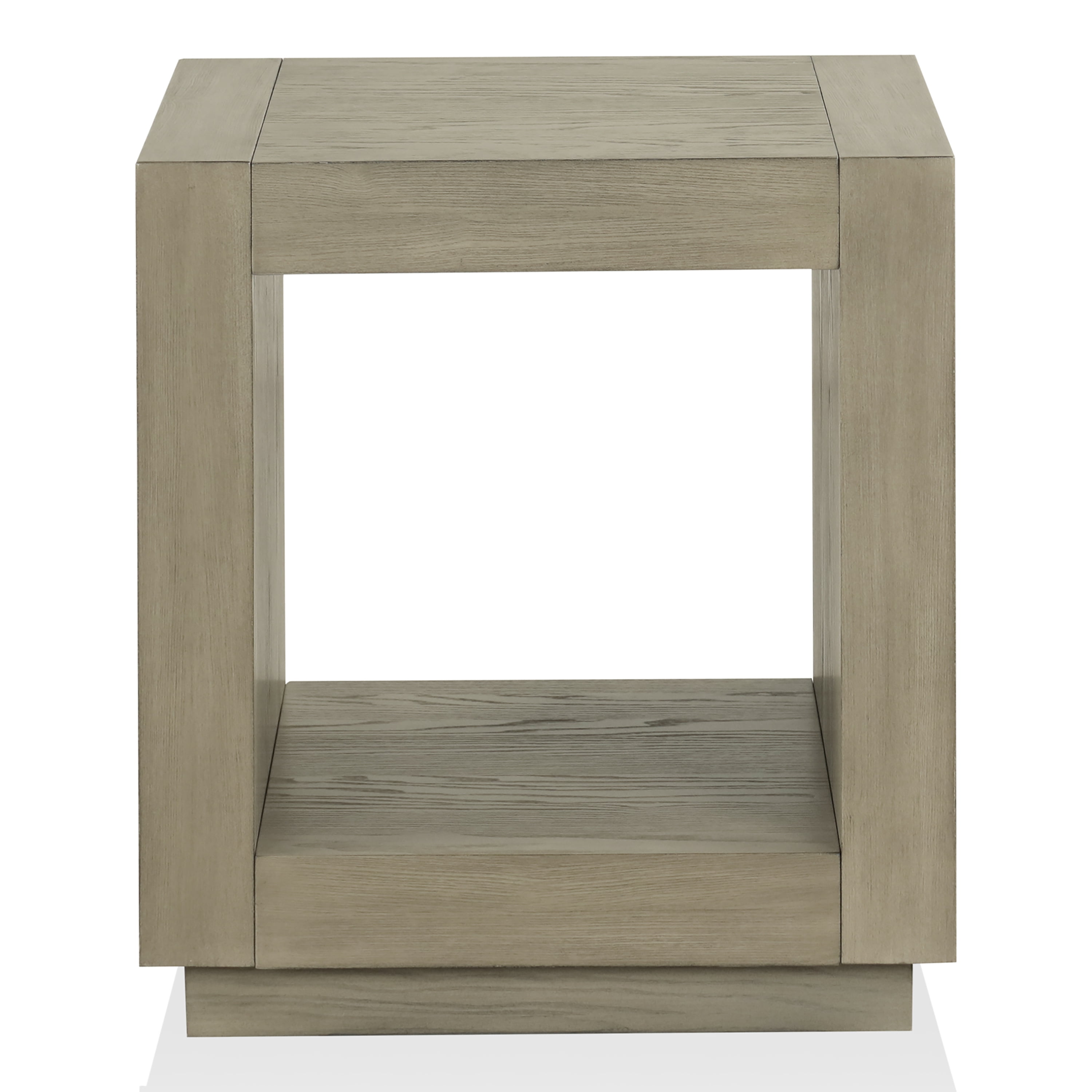 Furniture of America Robbs Modern Bottom Shelf End Table, Natural