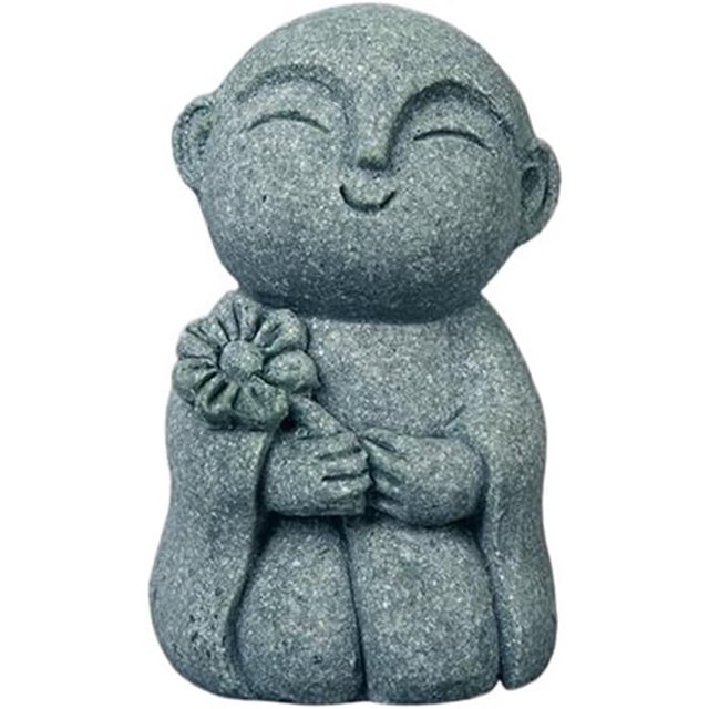 SEEK RARE Mini Monk Buddha Statue Sandstone Statues Zen Monk Praying Statue Sculptures for Wealth Good Luck Feng Shui Decor Home Fish Tank Aquarium Garden (Style 5)