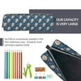 thumbnail image 5 of Yiaed Astronaut Corgi Dog Print Leather Pencil Case - Leather Pen Pencil Holder - Elegant & Practical Pencil Pouch for Work & Office, 5 of 7